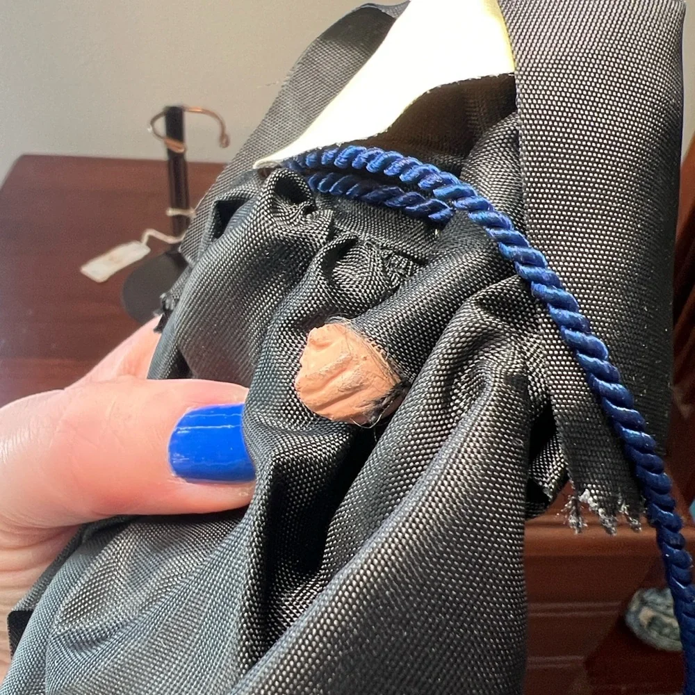 Vintage Antique Nun Religious Hard Plastic Composition Doll Toy Handpainted